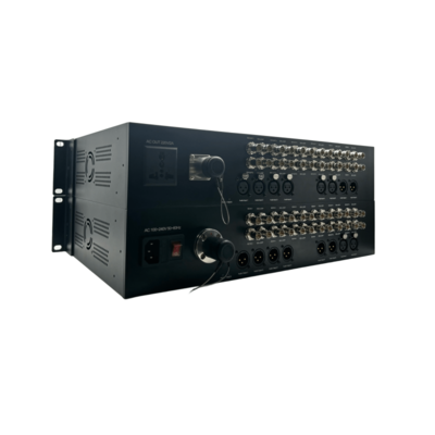 China Custom Made 12Ports 3G-SDI Fiber Optical Converter with 8CH XLR Audio, SMPTE Connector supplier