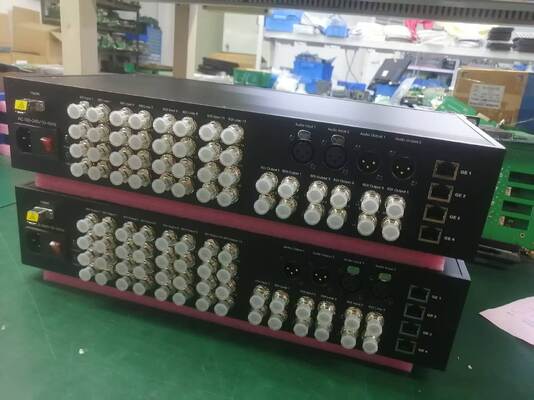 China 16x 12G Input, 6x 12G Return, Dual Audio and 4x 10G Network Connection Fiber Box supplier