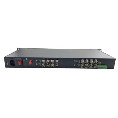 China Rack - mounted 1080P 16 Channel HDTVI AHD HDCVI to Fiber Video Transceiver with data Rs485 for for PTZ Camera supplier