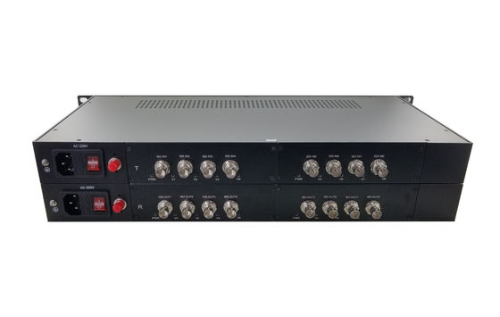 China Chassis Full HD  8 Channel 3G-SDI video Fiber Converter Single Mode FC port single fiber supplier