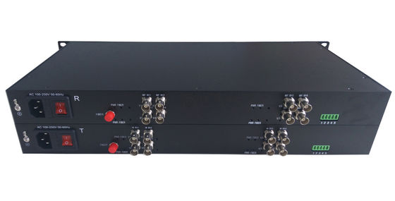 China Rack Full HD single mode 8 channel HD SDI transmitter video to fiber converter with data audio supplier