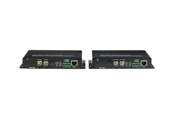 China 2Ch HD SDI to Fiber Extender + 1 Channel Outside Forward Bidirectional Stereo Audio 3.5mm Jack supplier