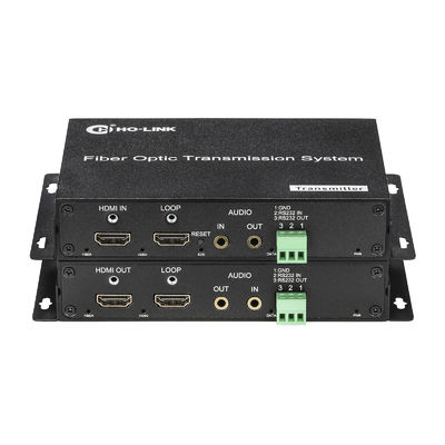4K60Hz HD-MI Video to Fiber Converter With KVM, 3.5mm Audio, RS485/RS232 Data supplier
