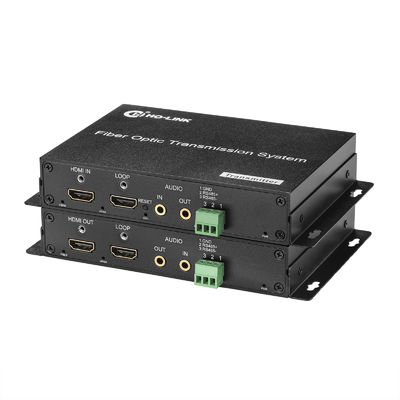 4K60Hz HD-MI Video to Fiber Converter With KVM, 3.5mm Audio, RS485/RS232 Data supplier