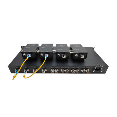 4 in 1 EFP 12G-SDI Video to Camera Fiber Optic Transmission System With 4pcs Transmitter and 1pc Rack CCU supplier