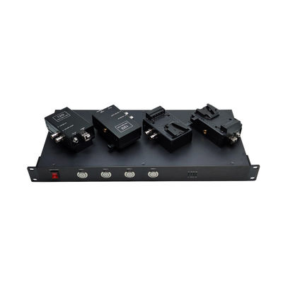 4 in 1 EFP 12G-SDI Video to Camera Fiber Optic Transmission System With 4pcs Transmitter and 1pc Rack CCU supplier