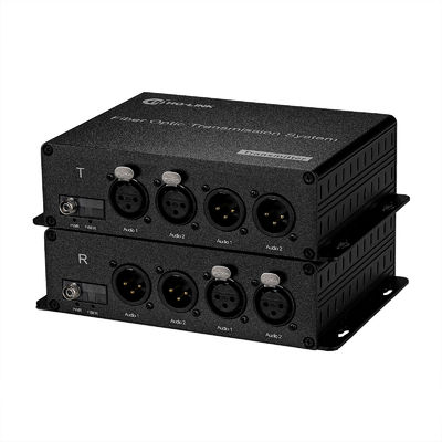 2 Port XLR Balanced Audio Channel BiDirectional Over Fiber Converter Best Broadcast Audio FC Fiber Connector supplier
