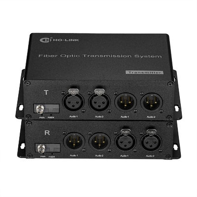 2 Port XLR Balanced Audio Channel BiDirectional Over Fiber Converter Best Broadcast Audio FC Fiber Connector supplier
