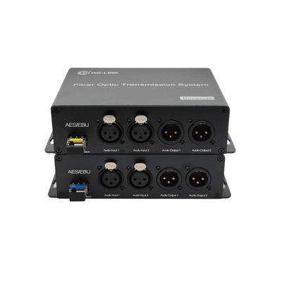 2 Channel Bidirectional AES/EBU Balanced Digital Audio Fiber Optic Converter supplier
