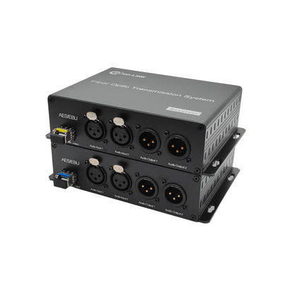 2 Channel Bidirectional AES/EBU Balanced Digital Audio Fiber Optic Converter supplier