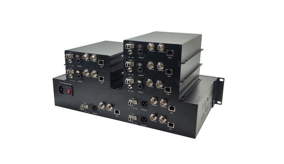 Multi-Functional 5CH 12G SDI to Ethernet Fiber Optic Converter With XLR Audio supplier