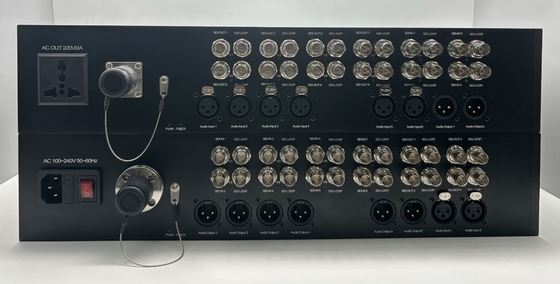 12 Channel 3G-SDI to Fiber Converter with 8CH XLR Audio, Lemo Connector, including Transmitter and Receiver supplier