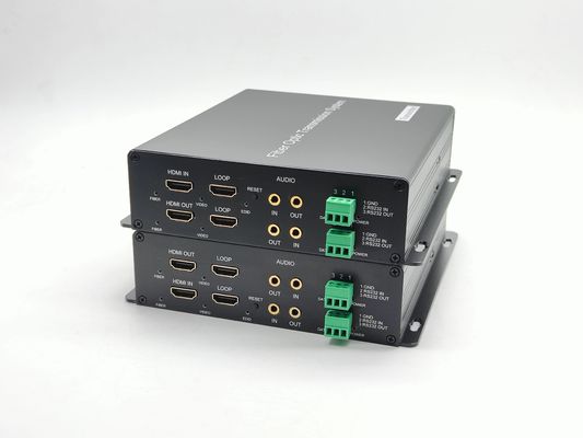 Bidirectional 4K30Hz HD-MI Video to Fiber Converter With 3.5mm Audio, RS485/RS232 Data supplier
