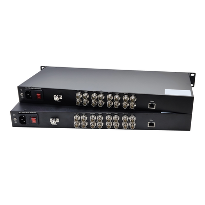1RU 8x 3G SDI with 1GB Ethernet Fiber Optic Converter supplier