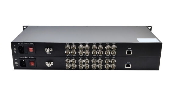 1RU 8x 3G SDI with 1GB Ethernet Fiber Optic Converter supplier