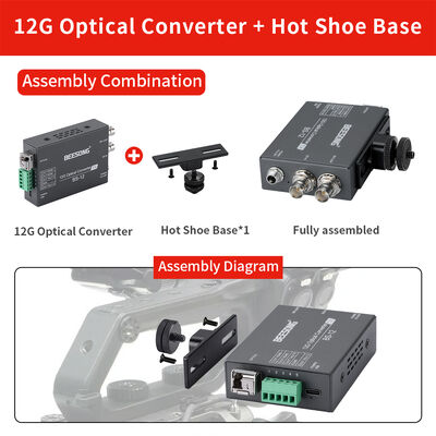 12G SDI Fiber Optic Converter With Tally, RS485, SFP Module supplier