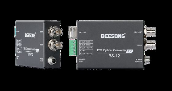 12G SDI Fiber Optic Converter With Tally, RS485, SFP Module supplier