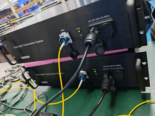 12G SDI Video Fiber Transmission System with XLR Audio, Network, CNlinko Dual LC Fiber Connector supplier