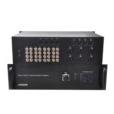 12G SDI Video Fiber Transmission System with XLR Audio, Network, CNlinko Dual LC Fiber Connector supplier