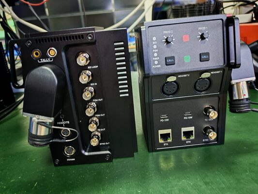 Tri-Level SYNC 12G SDI Fiber Camera Converter With Genlock, 4 Wires Intercom, IP Control, Tally, POE+ supplier