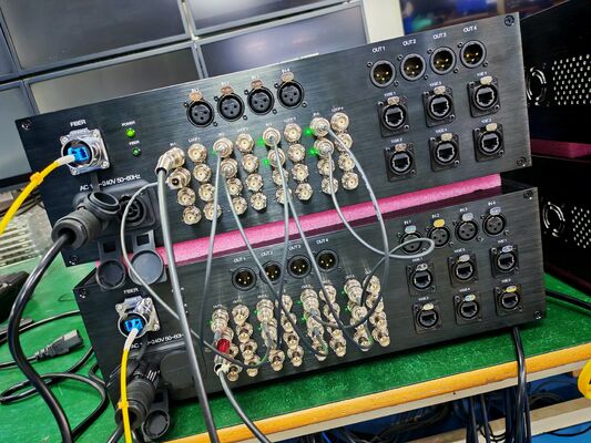 16 Channels 4K 12G SDI Video Fiber Transmission System with XLR Audio, 10GB Network, CNlinko Dual LC Fiber Connector supplier