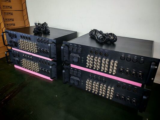 8CH Bidi 12G SDI Video Fiber Transmission System with XLR Audio, 10GB Network, Opticalcon Duo Fiber Connector supplier