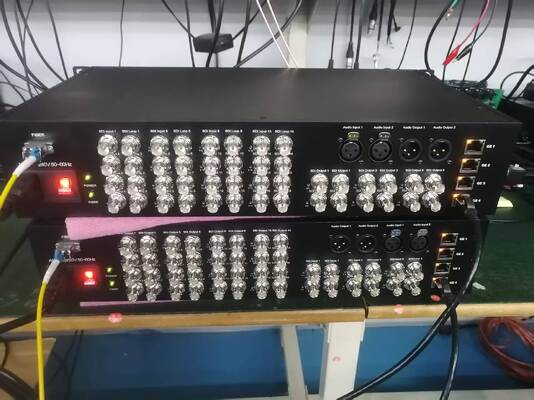 16x 12G Input, 6x 12G Return, Dual Audio and 4x 10G Network Connection Fiber Box supplier