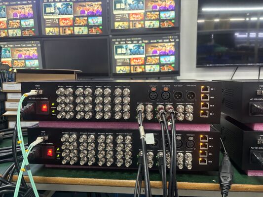 16x 12G Input, 6x 12G Return, Dual Audio and 4x 10G Network Connection Fiber Box supplier