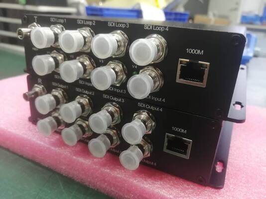 4x 3G SDI Input With 1GB Network Multi-Signals Fiber Transmission Equipment supplier