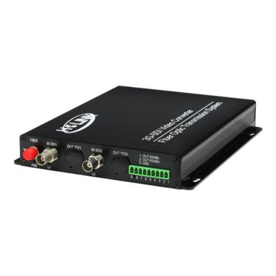 2Ch HD SDI to Fiber Video Converter add 1 Channel Outside Forward Stereo Audio 3.5mm Jack supplier