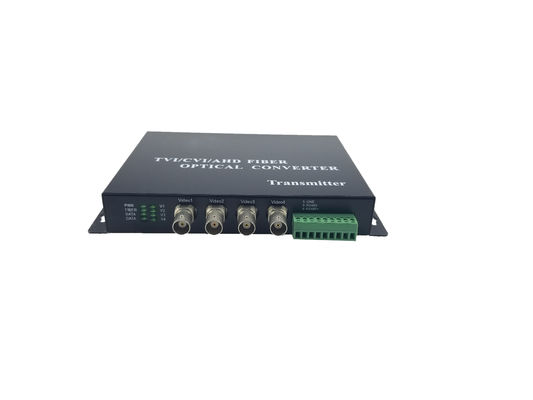 4 Channel CVI TVI AHD full hd video converter BNC to Fiber Video Transmitter / Receiver supplier