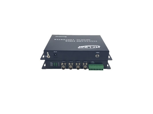 4 Channel CVI TVI AHD full hd video converter BNC to Fiber Video Transmitter / Receiver supplier