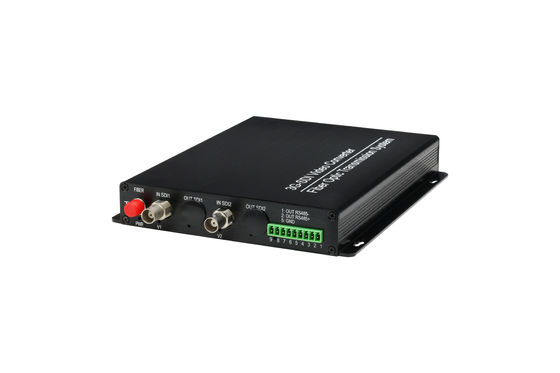 2 Channels HD SDI to Fiber Optic Converter with Embedded with audio + 1 Ch Reverse RS485 Data Hd-sdi Video Transmitter supplier