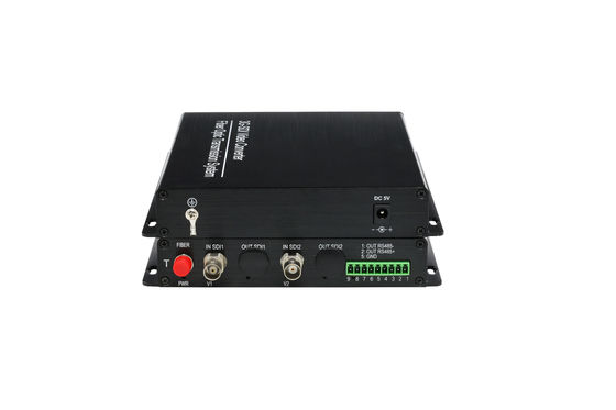 2 Channels HD SDI to Fiber Optic Converter with Embedded with audio + 1 Ch Reverse RS485 Data Hd-sdi Video Transmitter supplier