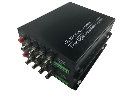 5VDC power4 channels HD SDI to Fiber Converter 1.485Gb / s Data rate optical fiber transmitter supplier