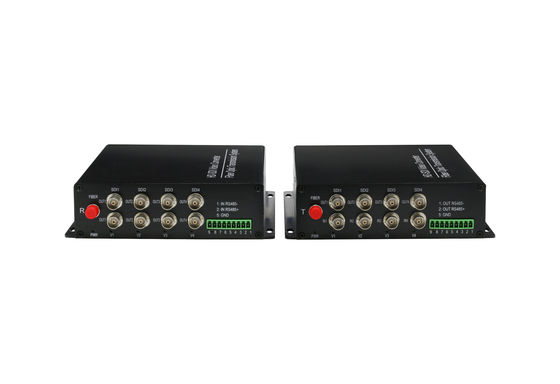BNC level waterproof HD SDI Extender for cctv camera , 0 ~ 20km fiber optic video transmitter supplier