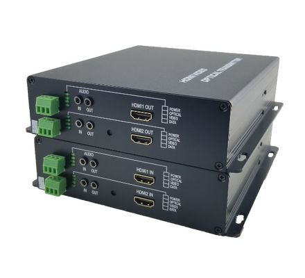 2 channnel HDMI fiber optic cctv FULL HD video converter 1080p HDMI Fiber Optical audio Transmitter and Receiver supplier