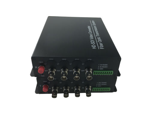 4Ch 1080P HD SDI To Fiber Converter With RS485 Reverse Data , One SDI Loop Out supplier