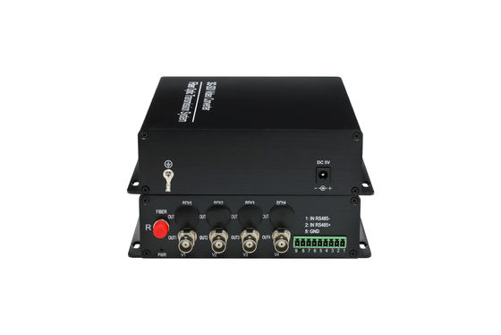 HD 4 channel RS485 3G SDI fiber video transmitter used digital optical transmission + Forward / Reverse Audio supplier