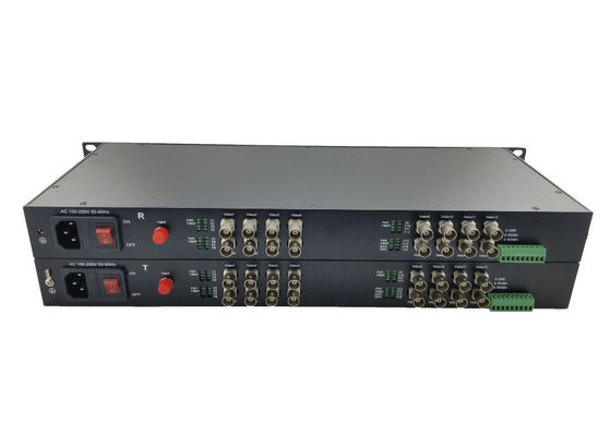 HD 16 channel CVI over Fiber Transceiver HD 1080p Video Converter 0 ~ 80km Distance optical fiber receiver supplier
