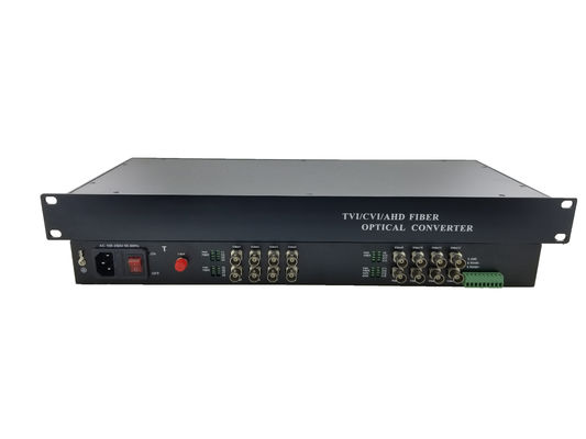 HD 16 channel CVI over Fiber Transceiver HD 1080p Video Converter 0 ~ 80km Distance optical fiber receiver supplier