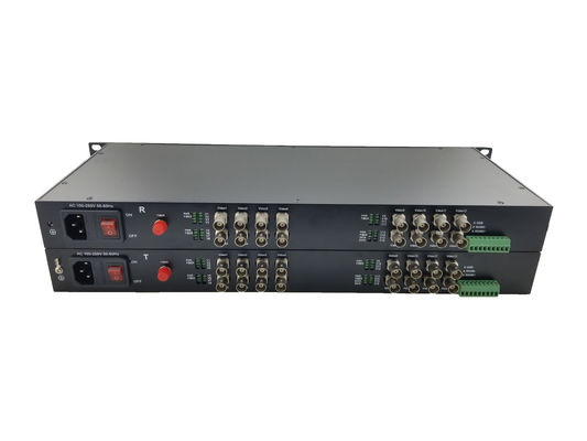 HD 16 channel CVI over Fiber Transceiver HD 1080p Video Converter 0 ~ 80km Distance optical fiber receiver supplier