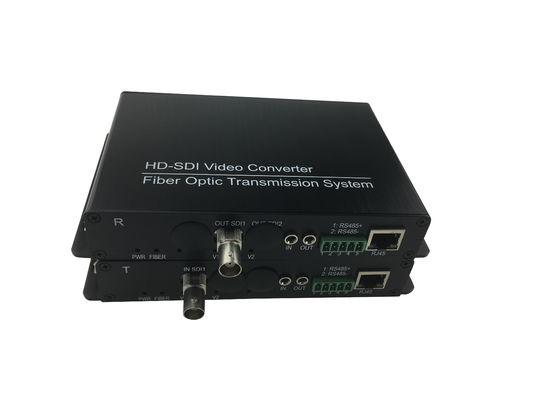 1channel HD SDI  transmitter video to fiber converter with RS485 data SFP  8V ~ 14V DC input voltage 270Mb / s Bit rate supplier