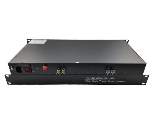 Rack Full HD single mode 4channel HD SDI transmitter video to fiber converter supplier