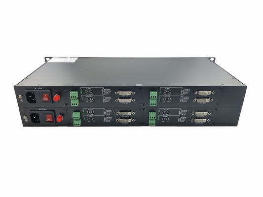 Rack 1080P/60Hz Lossless Dvi To Fiber Video Converter Transceiver Receiver single core 4 channel supplier