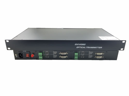 Rack 1080P/60Hz Lossless Dvi To Fiber Video Converter Transceiver Receiver single core 4 channel supplier