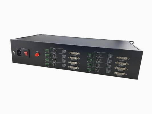 Rack 1080P/60Hz Lossless Dvi video fiber converter Transceiver Receiver single core 8 channel supplier