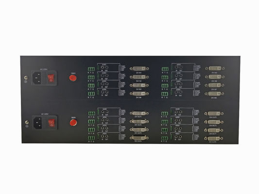 Rack 1080P/60Hz Lossless Dvi video fiber converter Transceiver Receiver single core 8 channel supplier