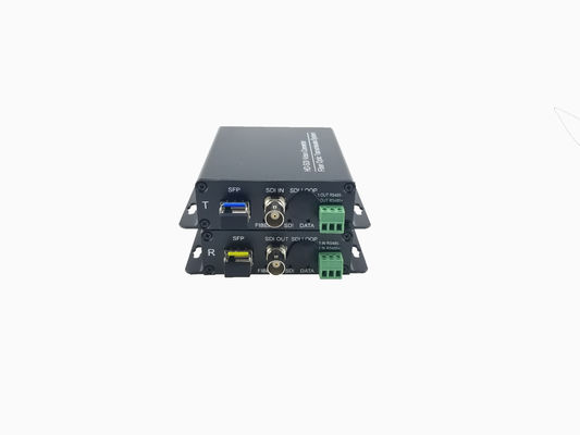 1 Channel Forward HD SDI to Fiber Optic Transceiver with Embedded audio add 1 Ch Reverse RS485 Data supplier