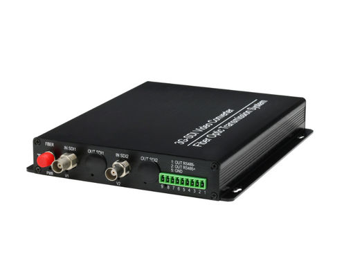 2 Channel Forward 1080P/30Hz HDSDI Video Converter embedded audio function with 1Ch Reverse RS485 Data supplier